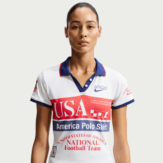 USA X V.A.A. X NIKE "X2" WMNS POLO SHIRT - WHITE / CHALLENGE RED
