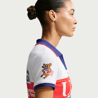 USA X V.A.A. X NIKE "X2" WMNS POLO SHIRT - WHITE / CHALLENGE RED