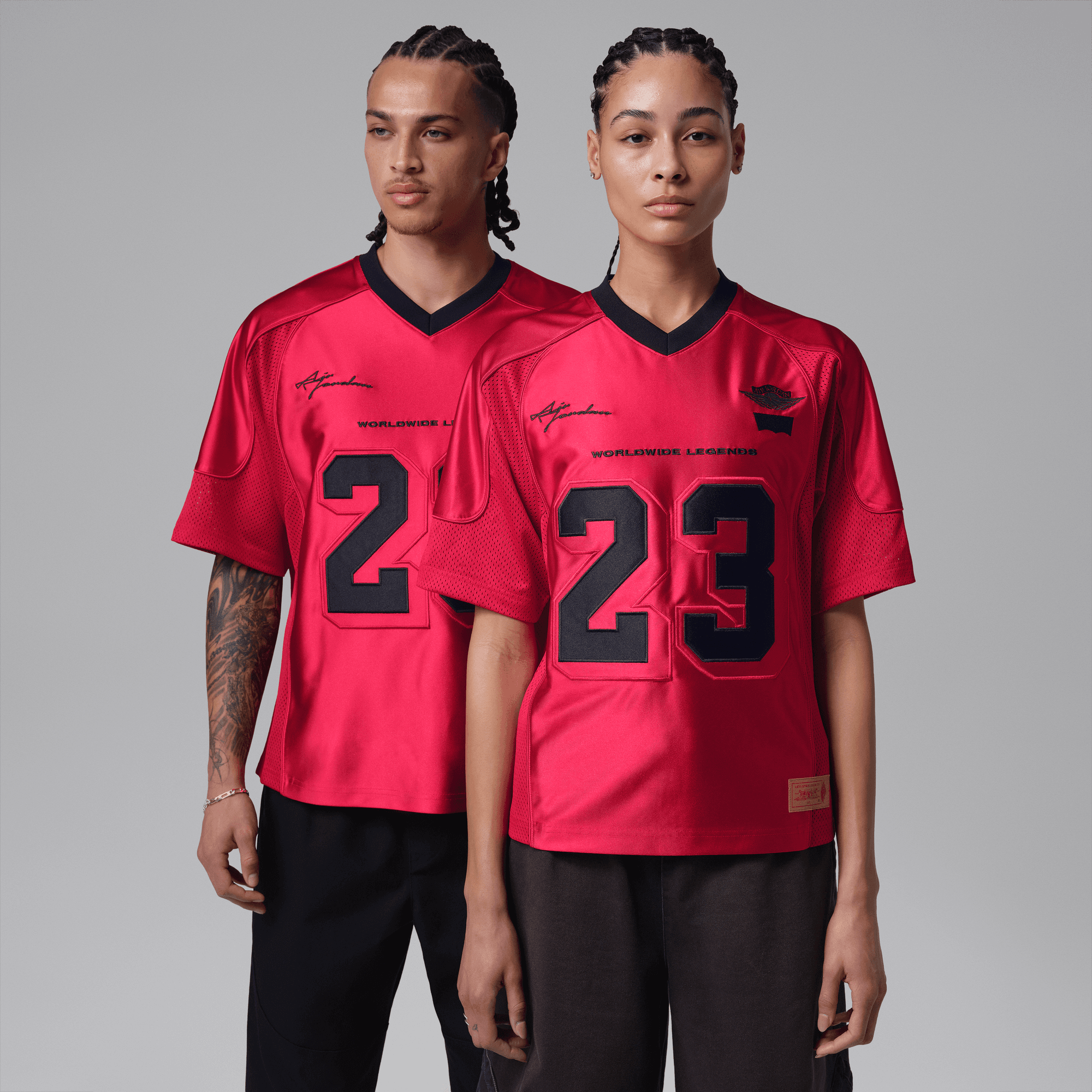 LEVI'S X JORDAN JERSEY - GYM RED / BLACK / PALE IVORY LEVI'S X JORDAN JERSEY - GYM RED / BLACK / PALE IVORY