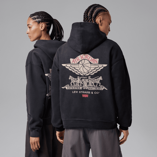 LEVI'S X JORDAN FULL-ZIP HOODIE - BLACK / PALE IVORY / GYM RED
