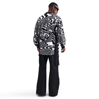 BRAZIL NATIONAL TEAM GOALKEEPER JERSEY LOOSE FIT - BLACK / WHITE