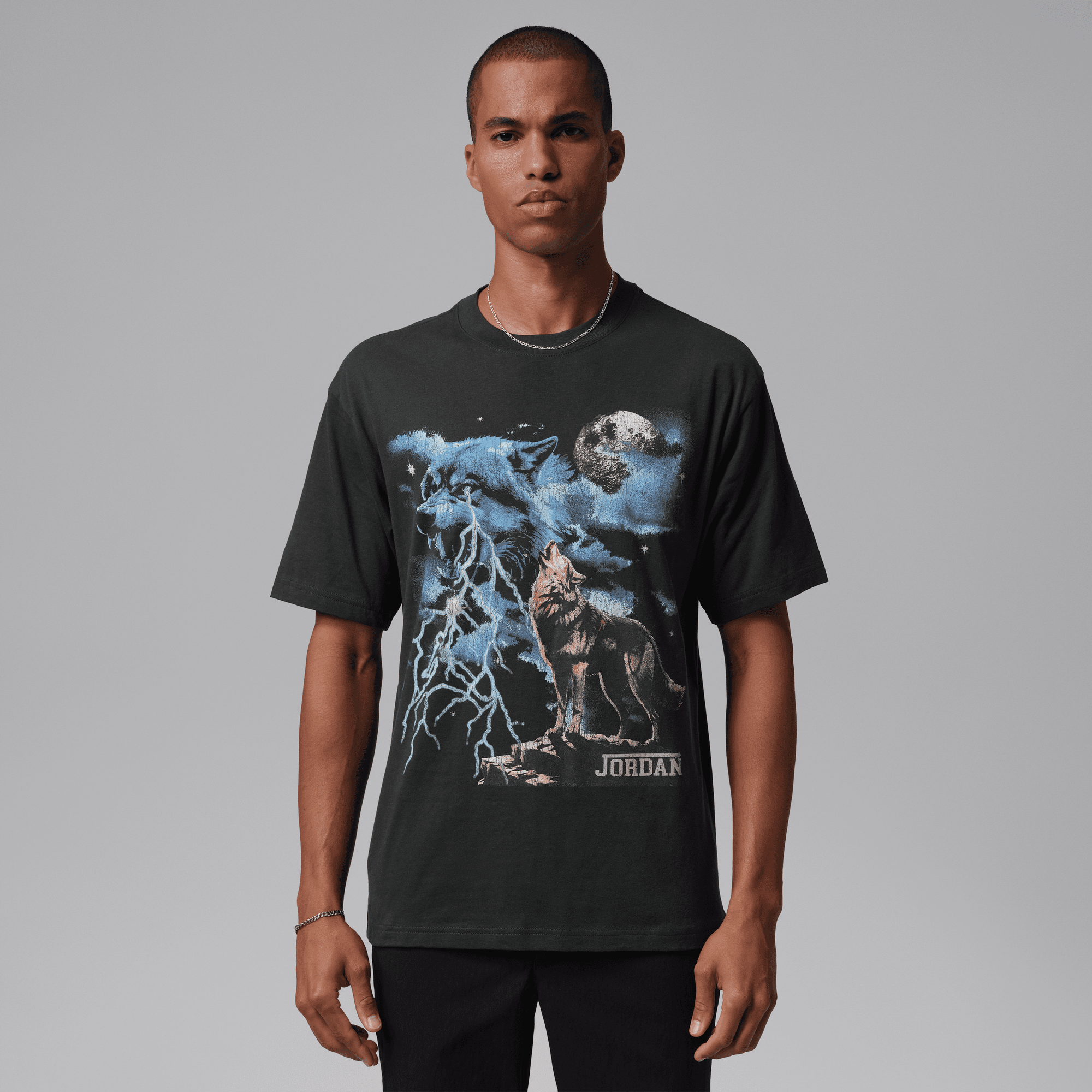 JORDAN WOLF GRAPHIC TEE - OFF NOIR – lapstoneandhammer.com
