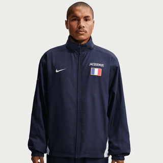 FRANCE X JACQUEMUS X NIKE "X2" TRACK JACKET - BLACKENED BLUE / WHITE