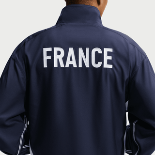 FRANCE X JACQUEMUS X NIKE "X2" TRACK JACKET - BLACKENED BLUE / WHITE