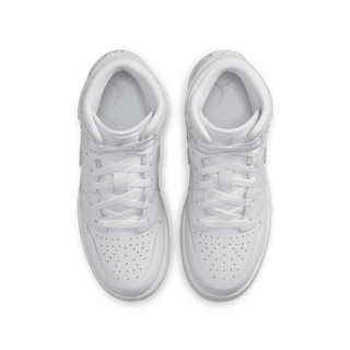 AIR JORDAN 1 MID SE (GS) - WHITE / FIELD SILVER