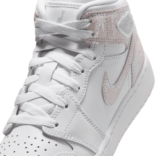 AIR JORDAN 1 MID SE (GS) - WHITE / FIELD SILVER