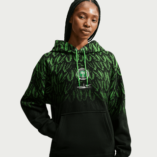 NIGERIA X SLAWN X NIKE "X2" FLEECE HOODIE - BLACK / POISON GREEN