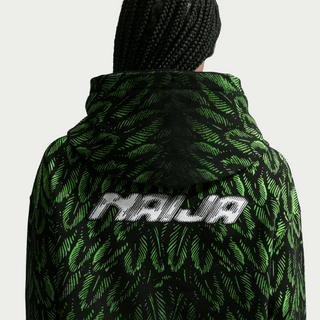 NIGERIA X SLAWN X NIKE "X2" FLEECE HOODIE - BLACK / POISON GREEN