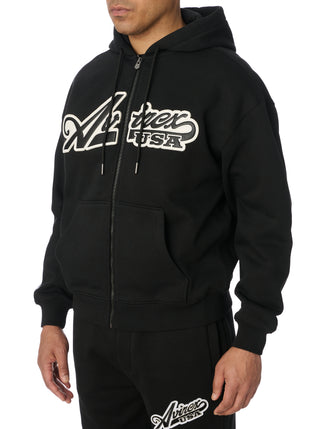 SCRIPT HOODIE - BLACK