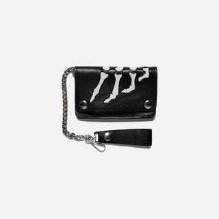VANSON SKELETON CHAIN WALLET - BLACK