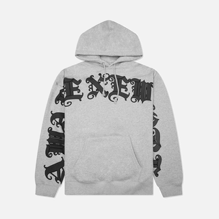 OLD ENGLISH HOODIE - HEATHER GREY