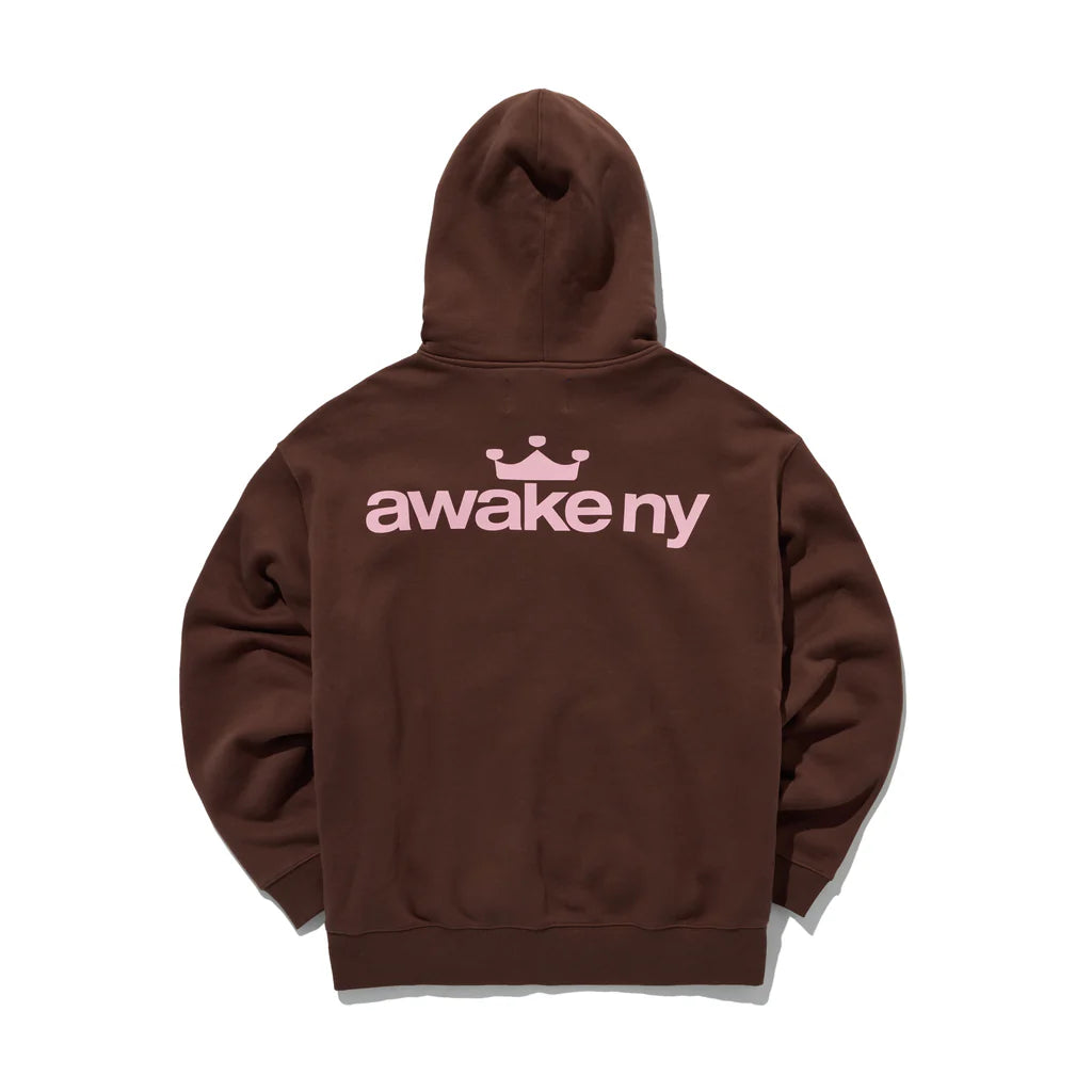CROWN LOGO FULL-ZIP HOODIE - BROWN – lapstoneandhammer.com CROWN LOGO FULL-ZIP HOODIE - BROWN – lapstoneandhammer.com