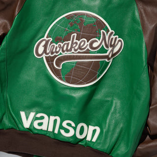 VANSON STADIUM TEAM JACKET - BROWN