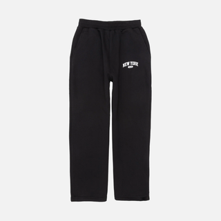 NEW YORK ARCH OPEN HEM SWEATPANT - BLACK