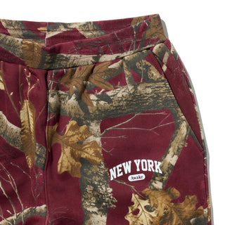 NEW YORK ARCH OPEN HEM SWEATPANT - MERLOT