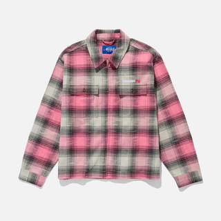 FLANNEL ZIP SHIRT - PINK