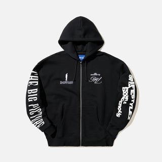 BIG L X AWAKE NY "THE BIG PICTURE" ZIP HOODIE - BLACK
