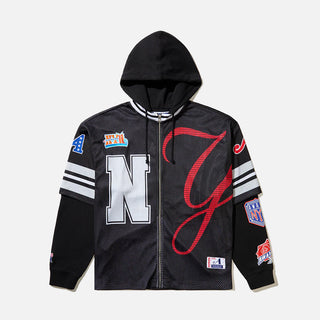 HEADCRACK CHAMPS JERSEY ZIP HODDIE - BLACK