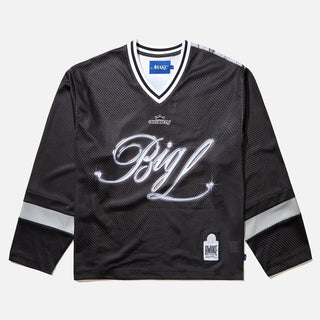 BIG L X AWAKE NY "THE BIG PICTURE" HOCKEY JERSEY - BLACK
