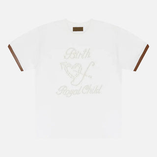 PEARL PATCHWORK S/S TEE - WHITE