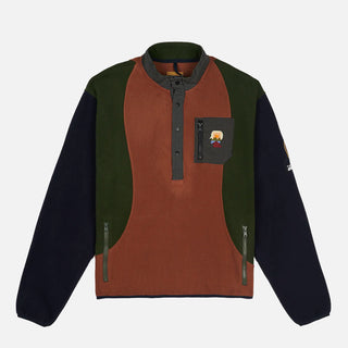 EQUIPMENT RIPSTOP PULLOVER FLEECE JACKET - NAVY