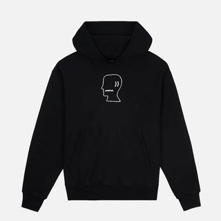 BRAIN DEAD LOGO HEAD HOODIE - BLACK