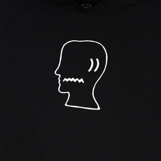 BRAIN DEAD LOGO HEAD HOODIE - BLACK