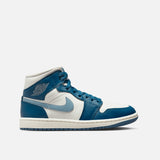 WMNS AIR JORDAN 1 MID - WHITE / FRENCH BLUE /OZONE