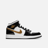 AIR JORDAN 1 MID SE (GS) "BLACK / GOLD"