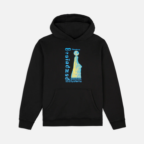 HARDWARE SYSTEM HOODED SWEATSHIRT- BLACK