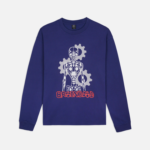 SKELETAL GEAR LONG SLEEVE TEE - NAVY