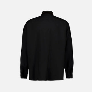 TROPICAL WOOL SHIRT - BLACK