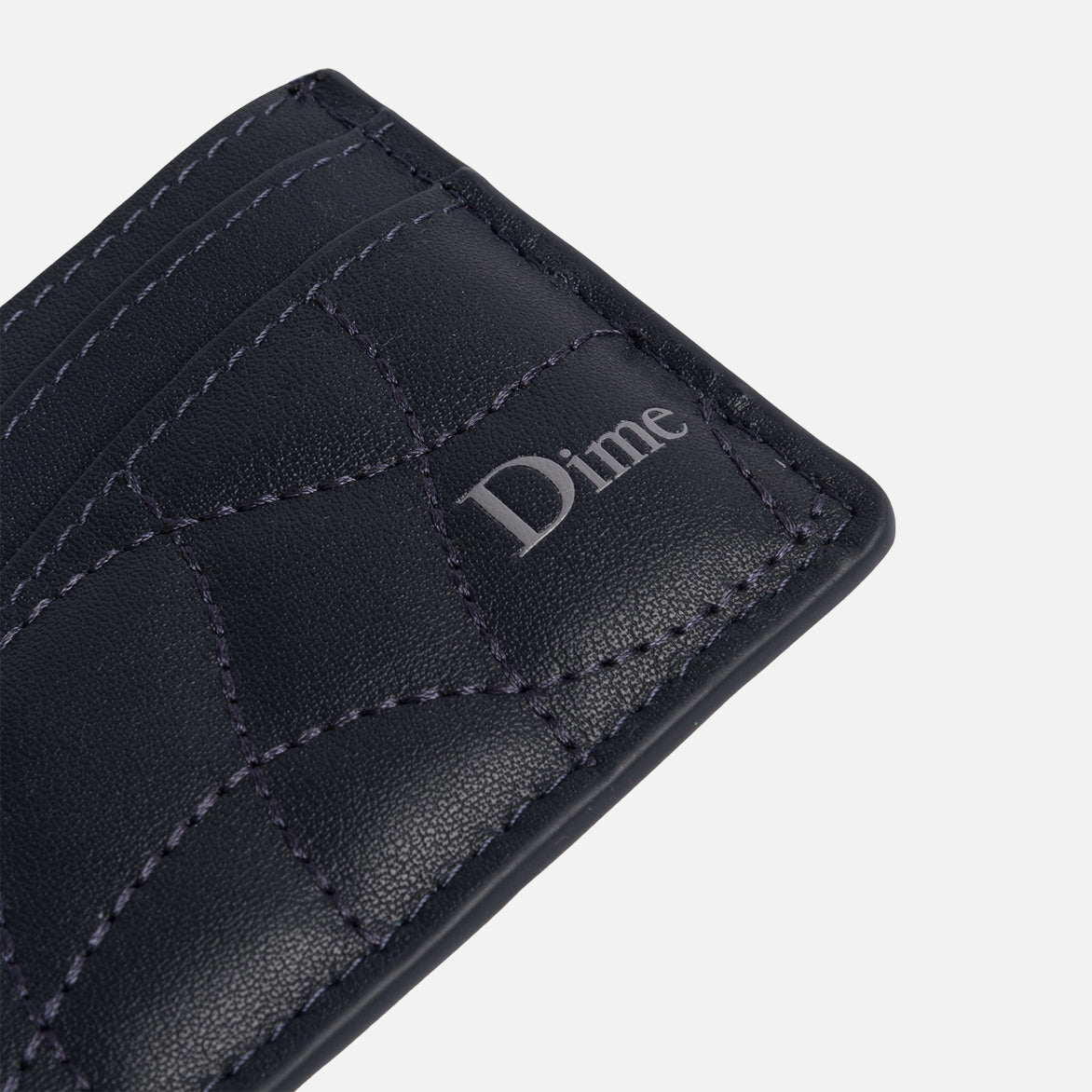 QUILTED CARDHOLDER - DARK BLUE