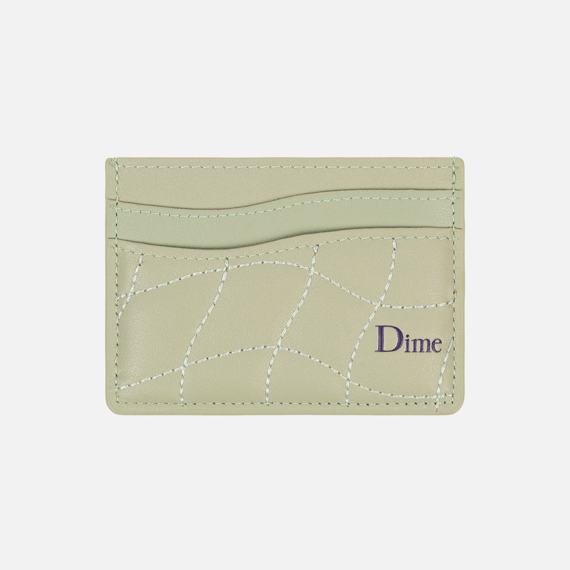 QUILTED CARDHOLDER - SAGE