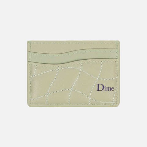 QUILTED CARDHOLDER - SAGE