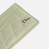 QUILTED CARDHOLDER - SAGE