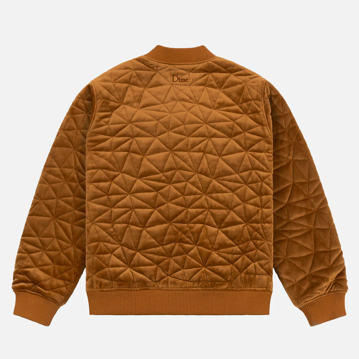 VELOUR BOMBER JACKET - RUST