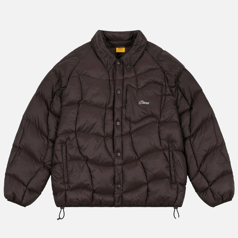 MIDWEIGHT WAVE PUFFER JACKET - ESPRESSO