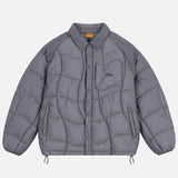 MIDWEIGHT WAVE PUFFER JACKET - SILVER GREY