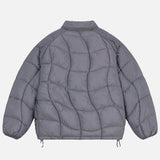 MIDWEIGHT WAVE PUFFER JACKET - SILVER GREY