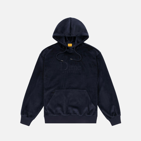 CLASSIC VELOUR HOODIE - NAVY