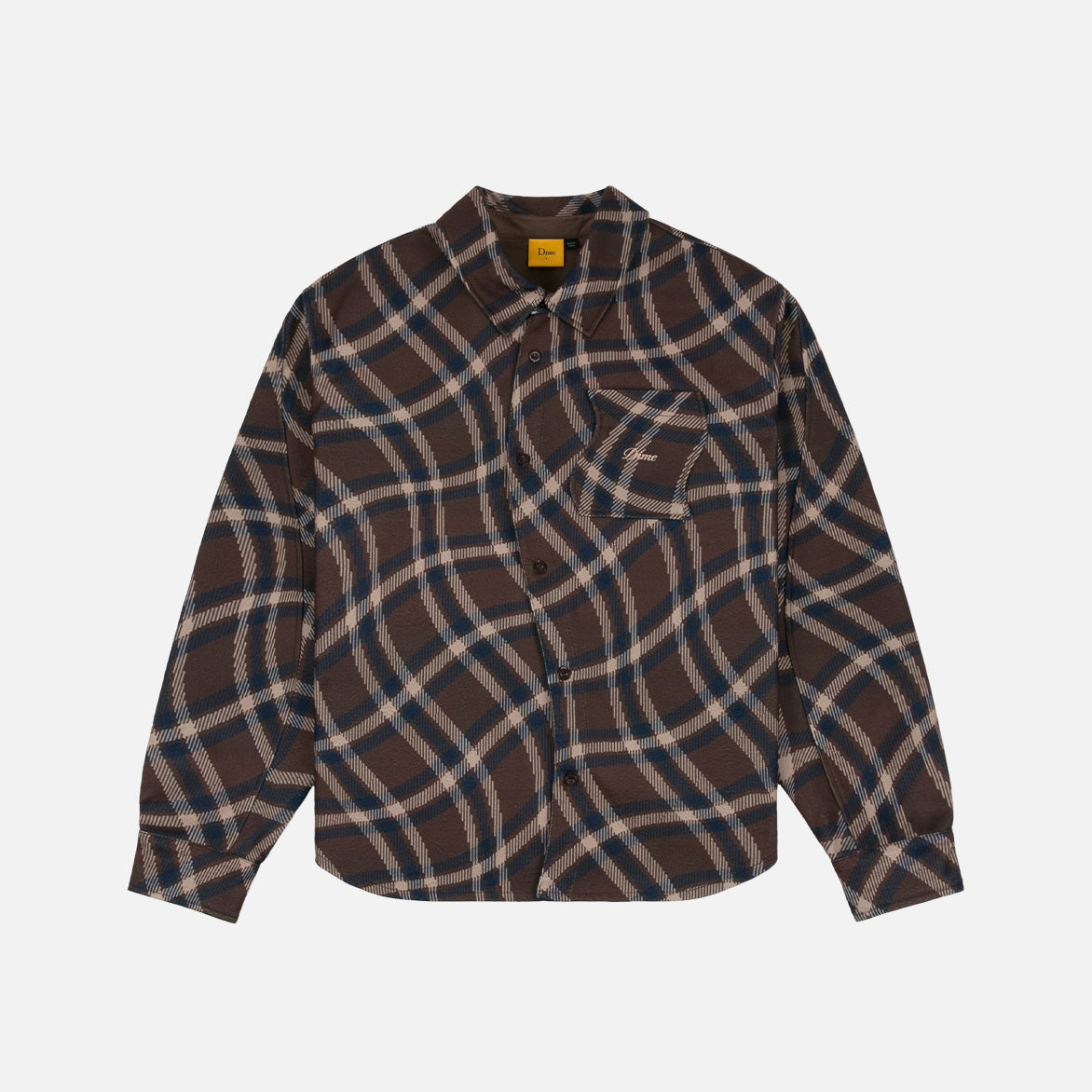 PLAID FLEECE SHIRT - ESPRESSO