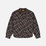 PLAID FLEECE SHIRT - ESPRESSO