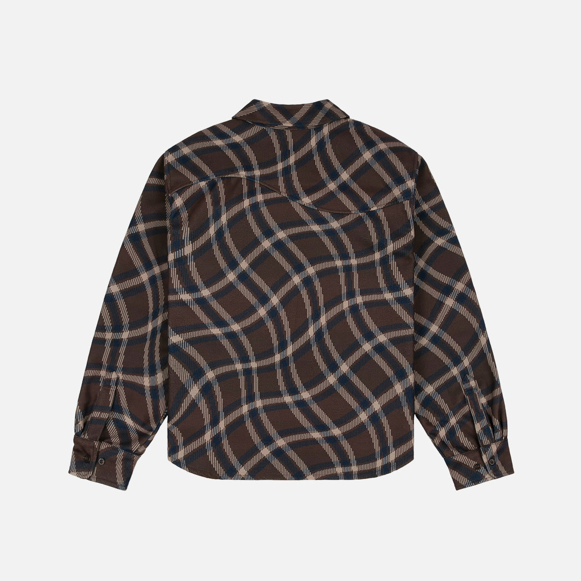 PLAID FLEECE SHIRT - ESPRESSO