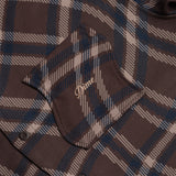 PLAID FLEECE SHIRT - ESPRESSO