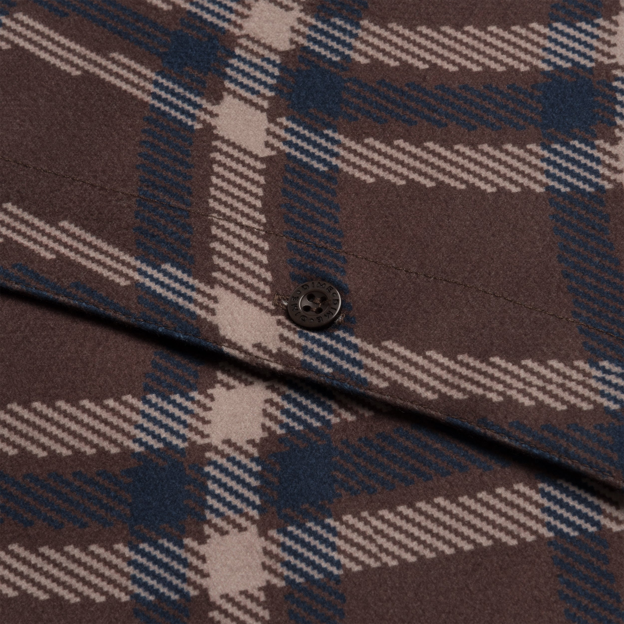 PLAID FLEECE SHIRT - ESPRESSO