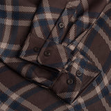 PLAID FLEECE SHIRT - ESPRESSO