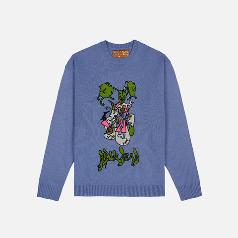 CYBER BUNNY SWEATER - BLUE