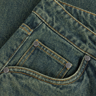 BAGGY DENIM PANTS - SANDBLASTED PINE