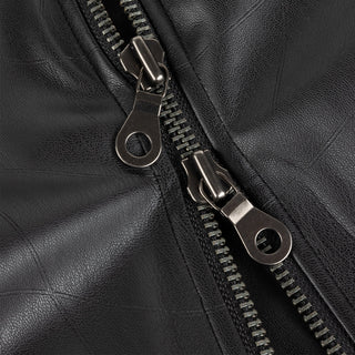 DEBOSSED WAVY JACKET - BLACK